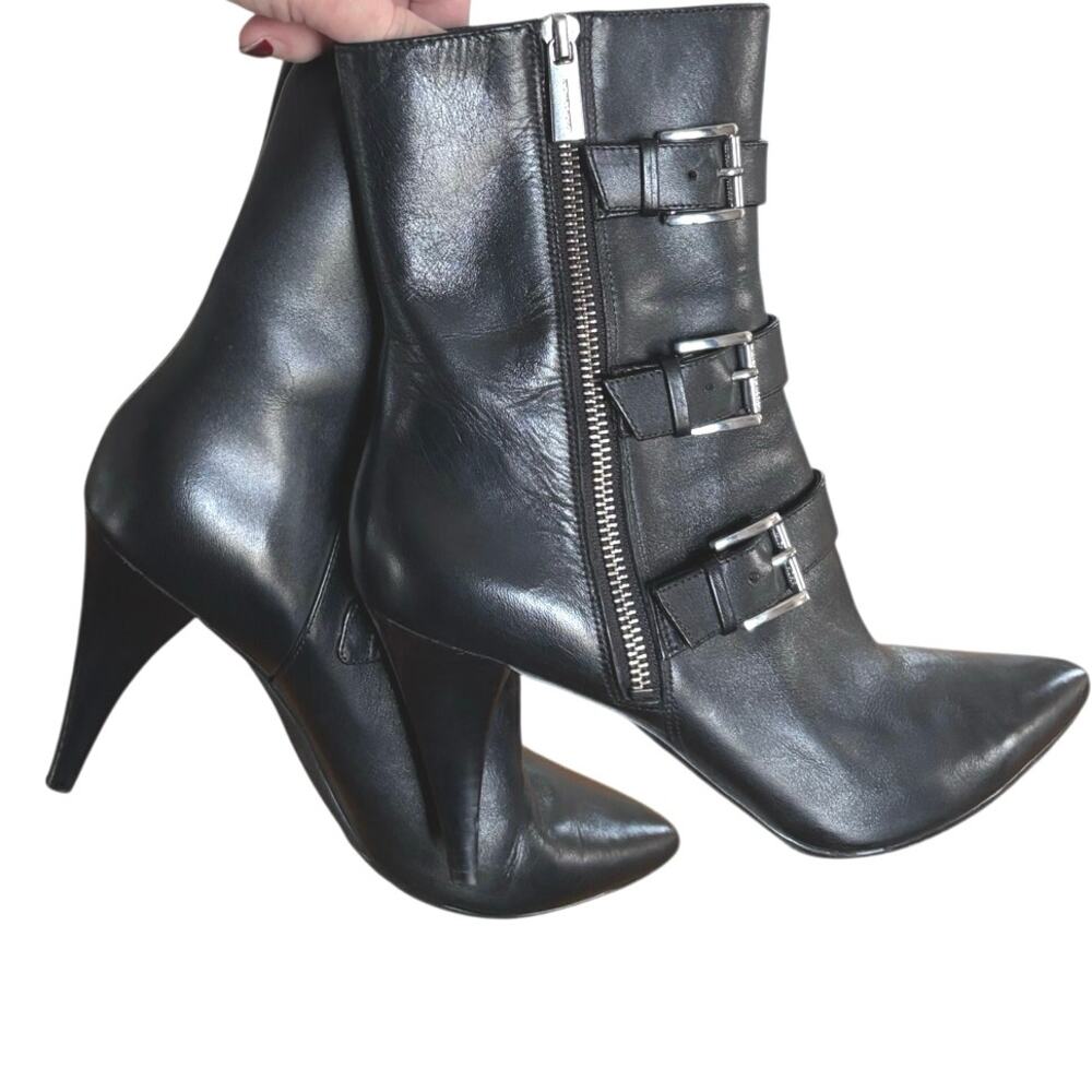 Michael Kors Leather “Lori” Buckle Boots- 8.5M - Picture 2 of 10
